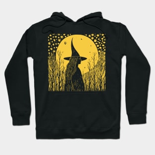 Linocut Witch Hoodie